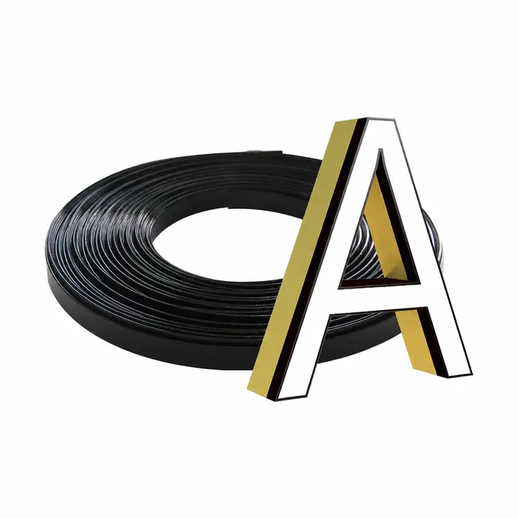 Aluminum plastic trim caps for channel letters